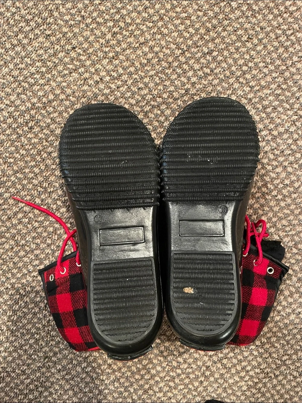 Women’s Red Plaid Waterproof Winter Boots